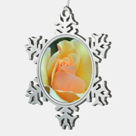 Single Schneeflocken Zinn-Ornament (Rechts)