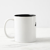 Single schwarzes Dala Pferd Zweifarbige Tasse (Links)