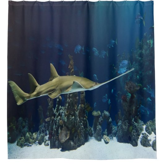 Single Schwertfisch Duschvorhang (Vorderseite)