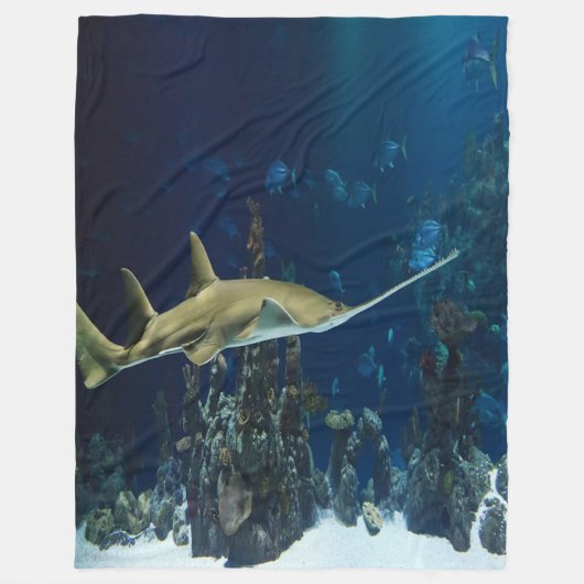 Single Schwertfisch Fleecedecke (Vorderseite)