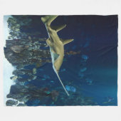 Single Schwertfisch Fleecedecke (Vorderseite (Horizontal))