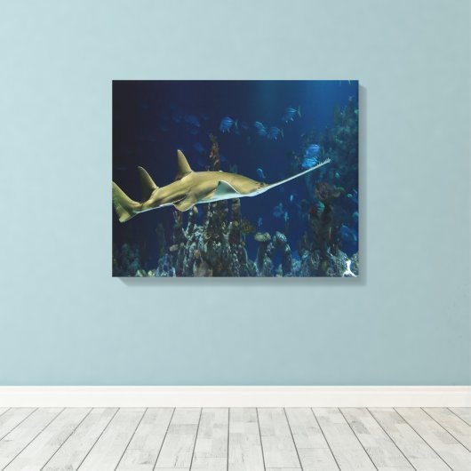 Single Schwertfisch Leinwanddruck (Insitu (Holzboden))
