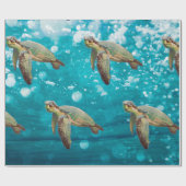Single Sea Turtle Geschenkpapier (Flach)