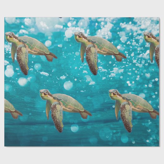 Single Sea Turtle Geschenkpapier (Flach)