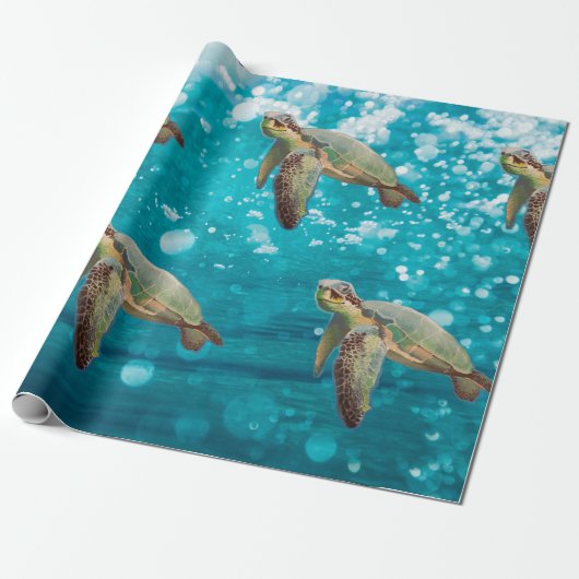 Single Sea Turtle Geschenkpapier (Ungerollt)