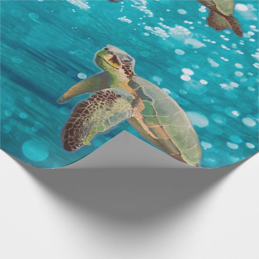 Single Sea Turtle Geschenkpapier (Ecke)
