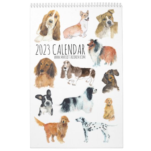 Single Seite 2023 DOGS-Kalender, Weißer Kalender (Titelbild)