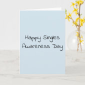 Single Sensibilisierungstag Anti Valentinstag Karte (Gelbe Blume)