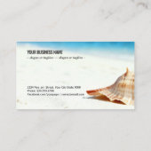 Single Shell on Sun-Kissed Sands Visitenkarte (Rückseite)