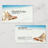 Single Shell on Sun-Kissed Sands Visitenkarte (Vorne/Hinten)