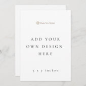 SINGLE SIDE 5 x 7 Zoll Einladungskarte Einladung (Vorne/Hinten)
