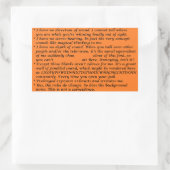 Single-Side-Fieberplatte Rechteckiger Aufkleber (Tasche)