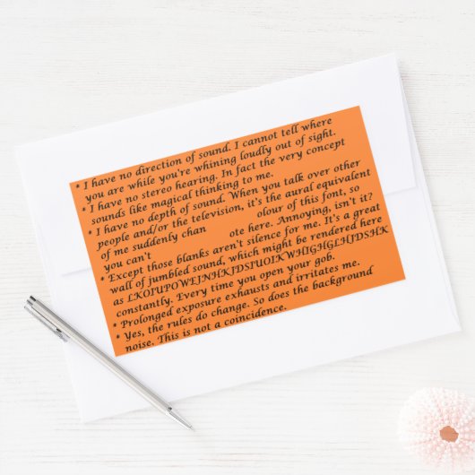 Single-Side-Fieberplatte Rechteckiger Aufkleber (Umschlag)