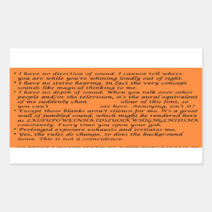 Single-Side-Fieberplatte Rechteckiger Aufkleber