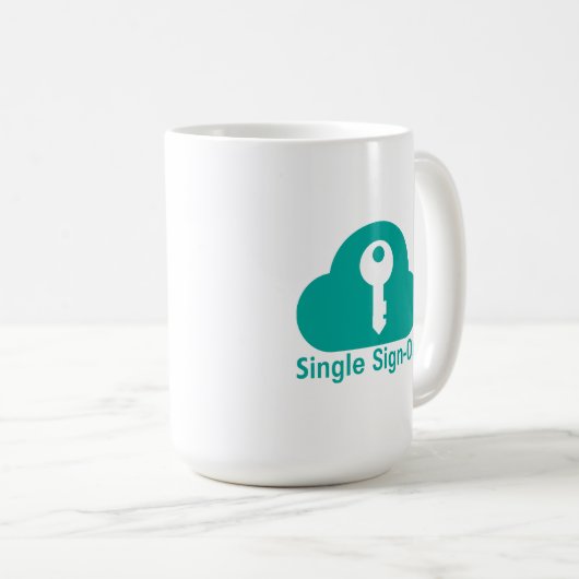 Single Sign-On Cloud Key Security Kaffeetasse (VorderseiteRechts)