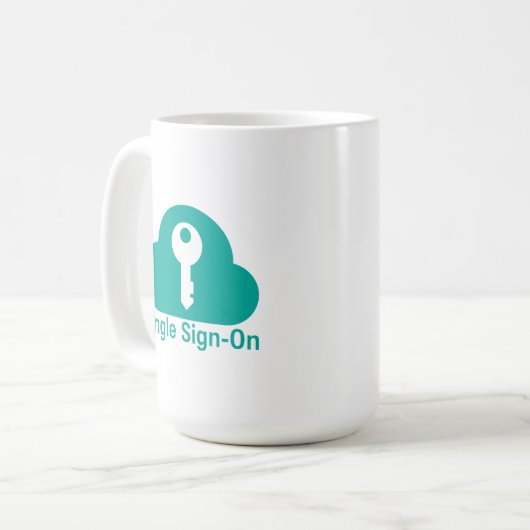 Single Sign-On Cloud Key Security Kaffeetasse (Vorderseite Links)
