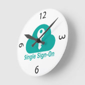 Single Sign-On Cloud Key Security Runde Wanduhr (Winkel)