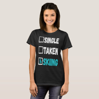 Single Skifahren Winterschneesport T-Shirt