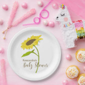 Single-Sonnenblume-Baby-Duschen-Teller Pappteller (Party)