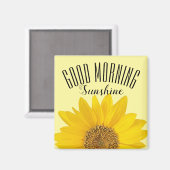 Single Sonnenblume Guten Morgen Sonnenschein Magnet (Vorderseite/Rückseite)