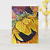 Single-Sonnenblume Karte (Gelbe Blume)
