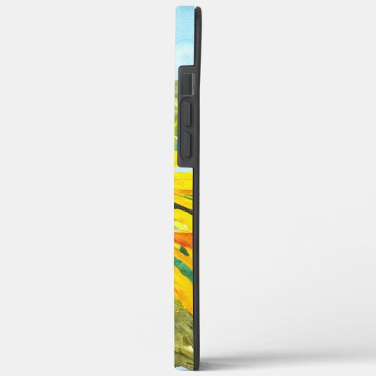 Single Sonnenblume mit Wolken Case-Mate iPhone Hülle (Rückseite / Links)