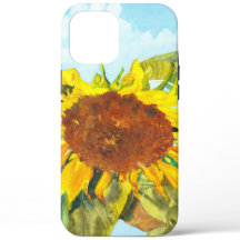 Single Sonnenblume mit Wolken