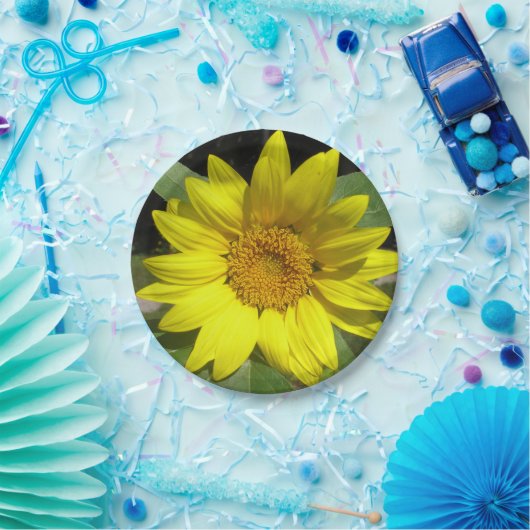Single Sonnenblume Pappteller (Party)