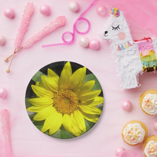 Single Sonnenblume Pappteller (Party)