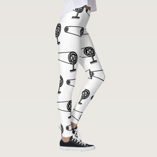 Single Speed Fixie Bike Muster Leggings (Rechts)