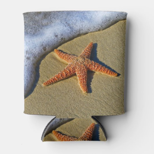 Single Starfish am Strand Dosenkühler (Vorderseite)
