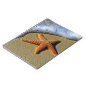 Single Starfish am Strand Notizblock (Linke Seite)