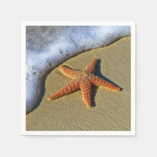 Single Starfish am Strand Serviette