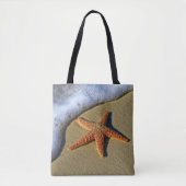 Single Starfish am Strand Tasche (Vorderseite)