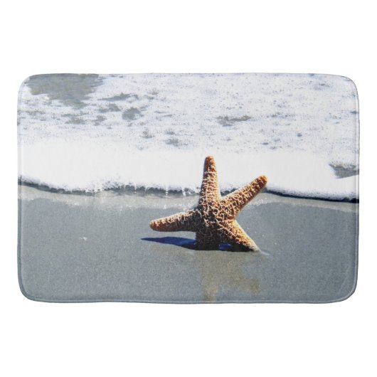 Single Starfish Washed Ashore Badematte (Vorderseite)