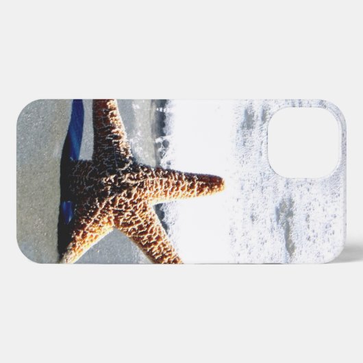 Single Starfish Washed Ashore Jigsaw Puzzle iPhone Hülle (Rückseite (Horizontal))