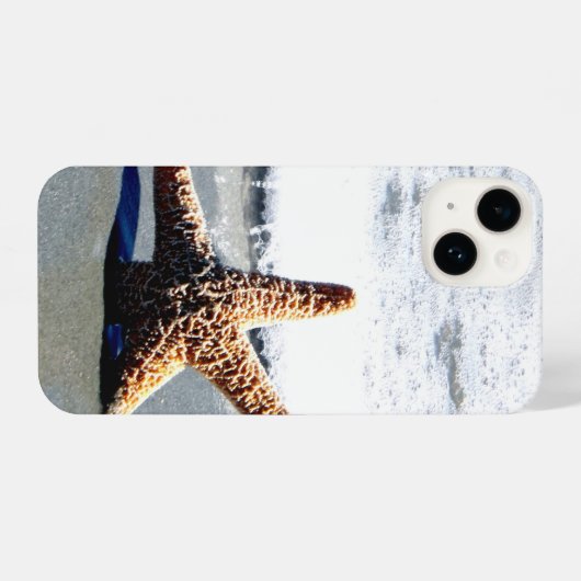 Single Starfish Washed Ashore Jigsaw Puzzle iPhone Hülle (Rückseite (Horizontal))