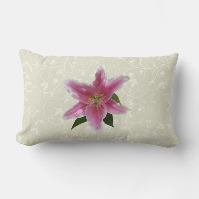 Single Stargazer Lily Lendenkissen (Vorderseite)