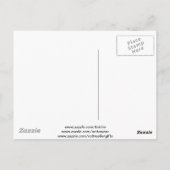 Single Steppe Mohn auf rot-grün und orange Hinterg Postkarte (Rückseite)