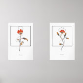 Single Stepphalterung Blume mit Abstraktem Detail Bilderwand Sets (Vorderseite)