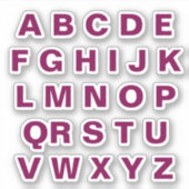 Single Stick Alphabet Aufkleber (Vorderseite)