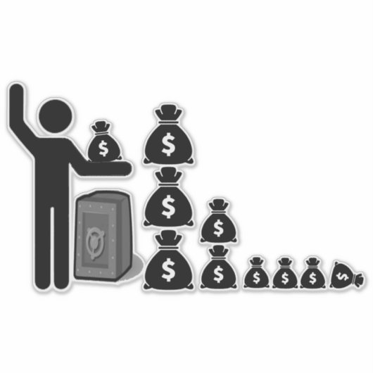 SINGLE STRICHMÄNNCHEN $ AUFKLEBER (Vorderseite)