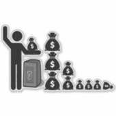 SINGLE STRICHMÄNNCHEN $ AUFKLEBER (Vorderseite)