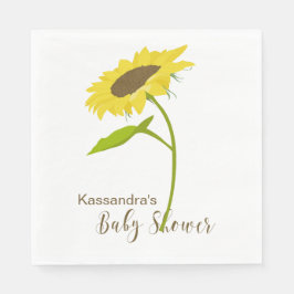 Single Sunflower Baby Dusche Mittag Napkin Serviette