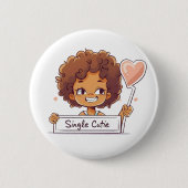 Single Süsse Black Girl Button (Vorderseite)