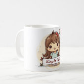 Single Süsse Niedlich Girl Kaffeetasse (Vorderseite Links)
