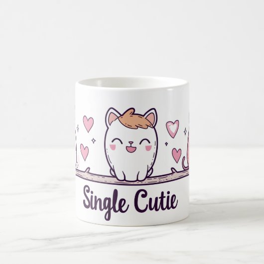 Single Süsse Niedlich Katzen Kaffeetasse (Mittel)