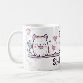 Single Süsse Niedlich Katzen Kaffeetasse (Links)