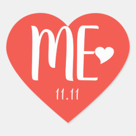 Single Tag Ich Kindheit und Mitgefühl CC1071 Herz-Aufkleber