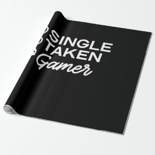 Single Taken Gamer Geschenkpapier